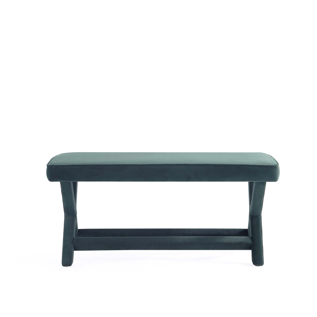 Abigail Double Ottoman Bench in Green by Manhattan Comfort at Eve Furniture