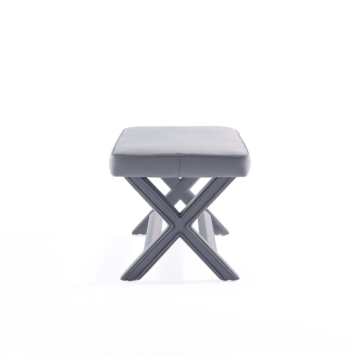 Abigail Double Ottoman Bench in Grey by Manhattan Comfort at Eve Furniture