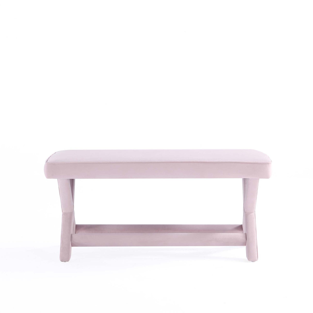 Abigail Double Ottoman Bench in Pink by Manhattan Comfort at Eve Furniture