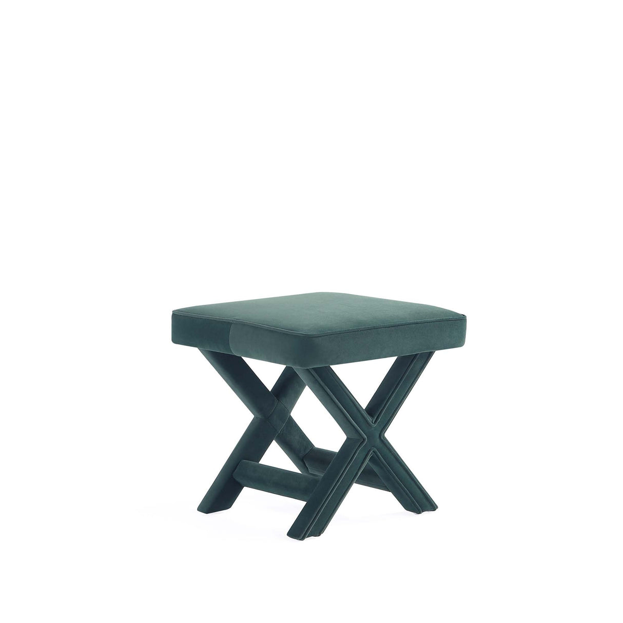 Abigail Single Ottoman Bench in Green by Manhattan Comfort at Eve Furniture