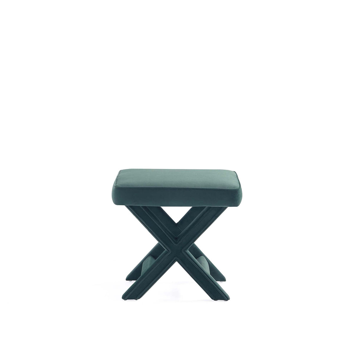 Abigail Single Ottoman Bench in Green by Manhattan Comfort at Eve Furniture