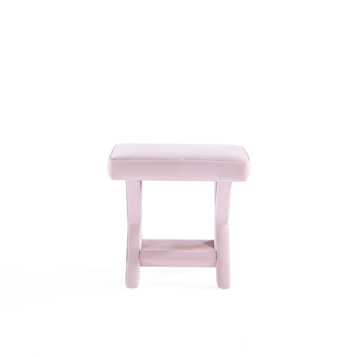 Abigail Single Ottoman Bench in Pink by Manhattan Comfort at Eve Furniture
