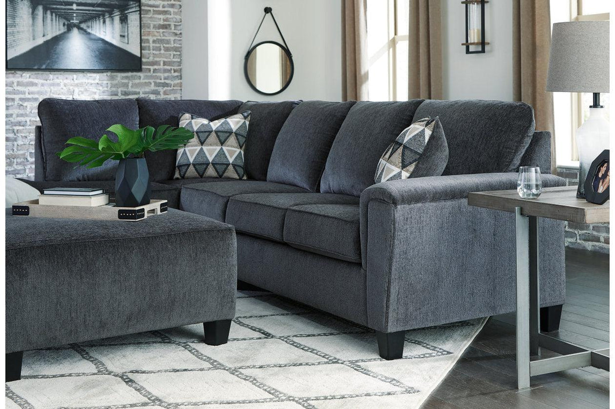 Abinger Smoke 2-Piece Left Arm Facing (Left Arm Facing (LAF)) Chaise Sectional by Ashley at Eve Furniture