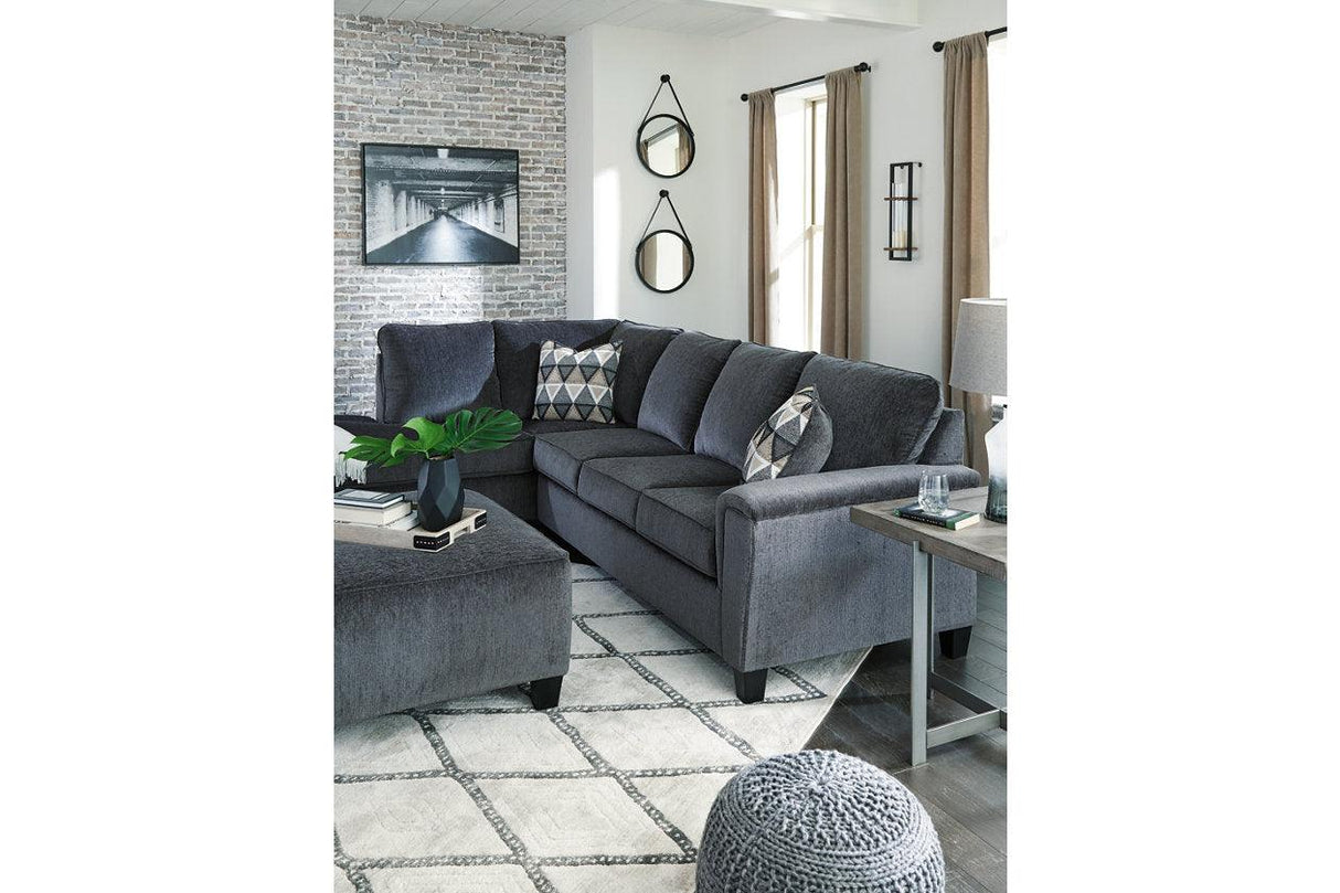 Abinger Smoke 2-Piece Left Arm Facing (Left Arm Facing (LAF)) Chaise Sectional by Ashley at Eve Furniture