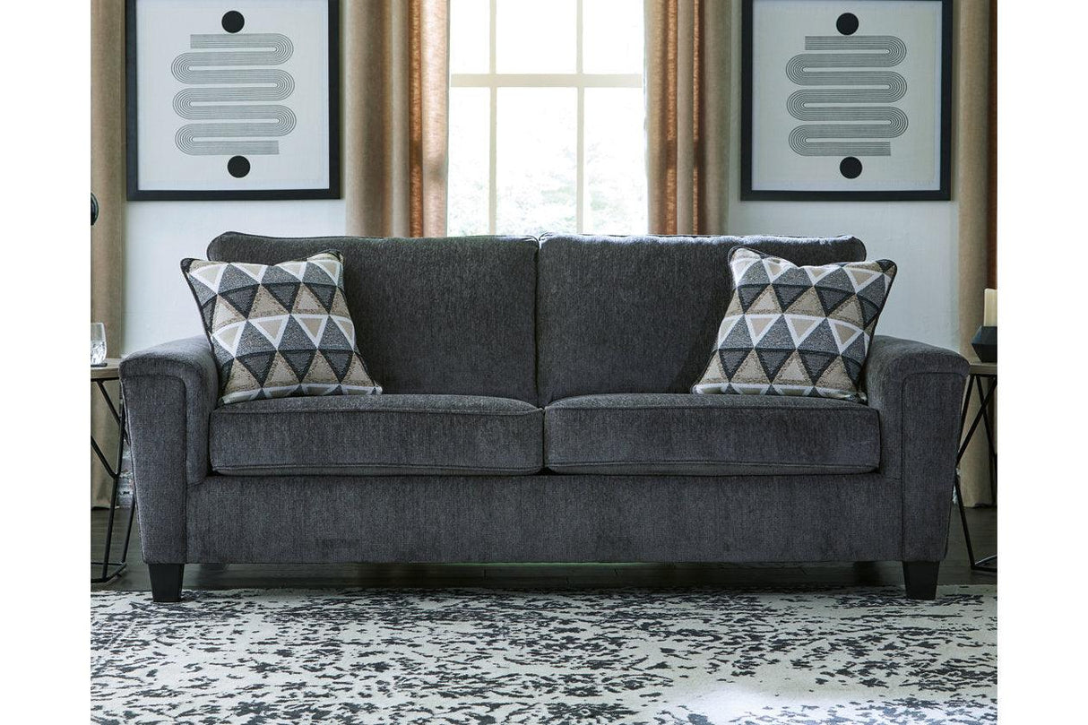Abinger Smoke Queen Sofa Sleeper by Ashley at Eve Furniture