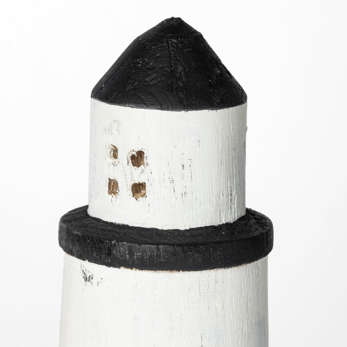 Abner (Large) 4L x 4W White Wooden Coastal Lighthouse by Mercana at Eve Furniture