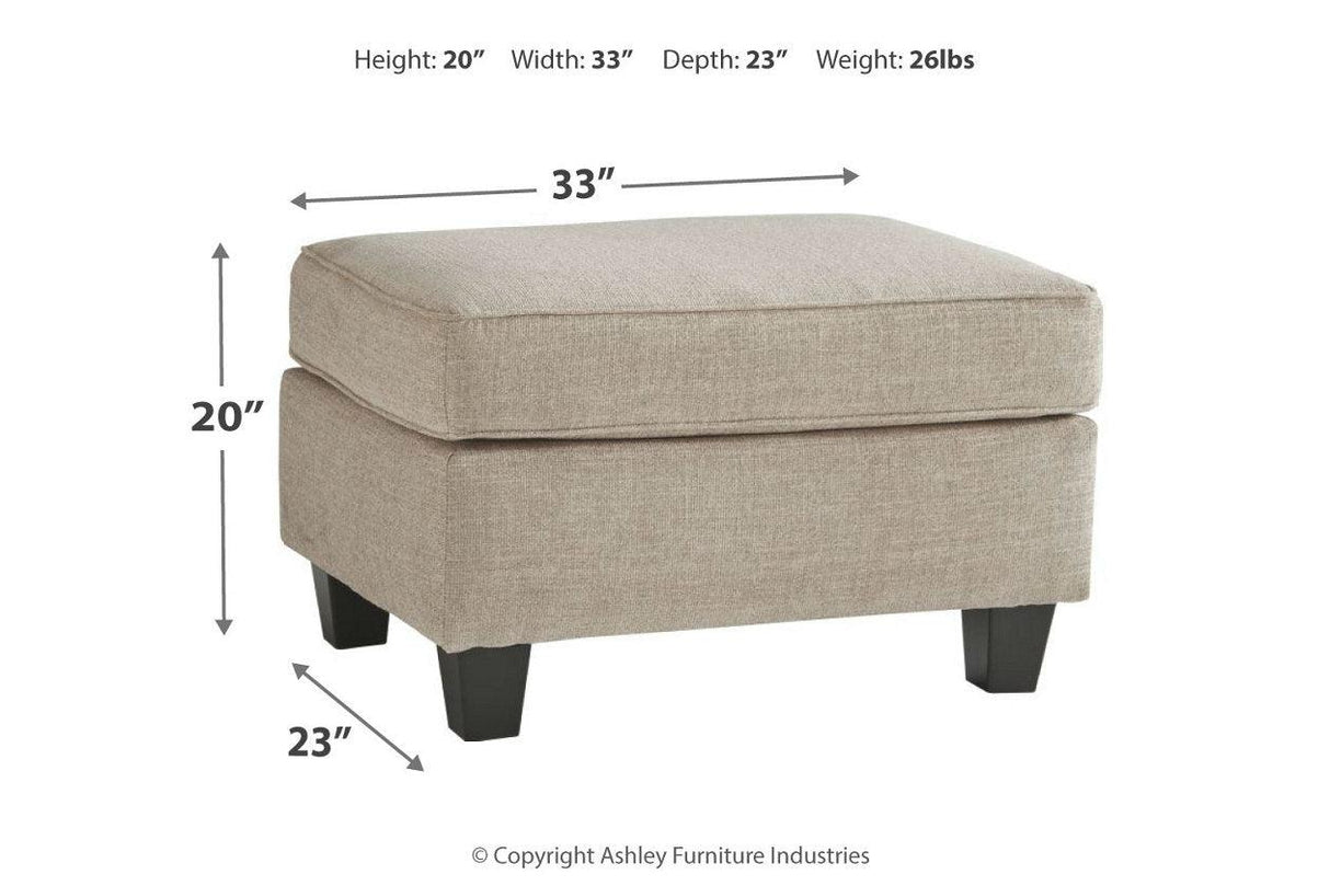 Abney Driftwood Ottoman by Ashley at Eve Furniture