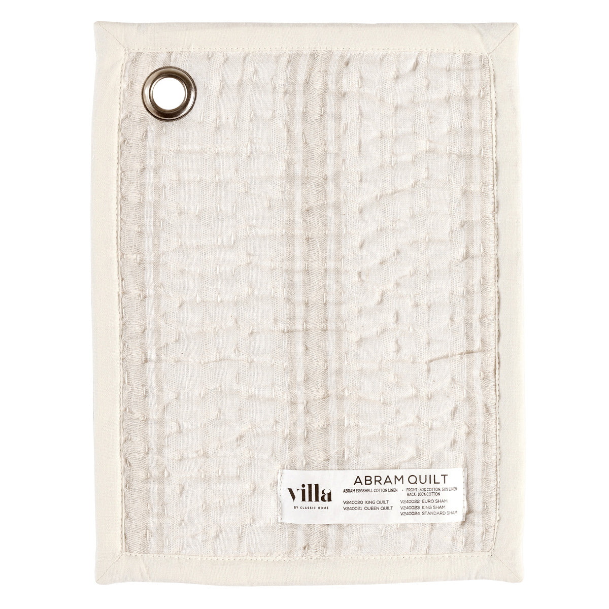 Abram Eggshell Quilt Collection by Classic Home at Eve Furniture