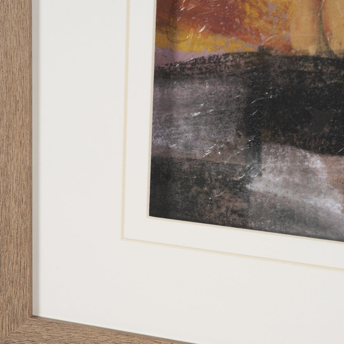 Abstract Autumn 3 by Mercana Studio Hand-Embellished Textured Framed Artwork Matted under Glass by Mercana at Eve Furniture