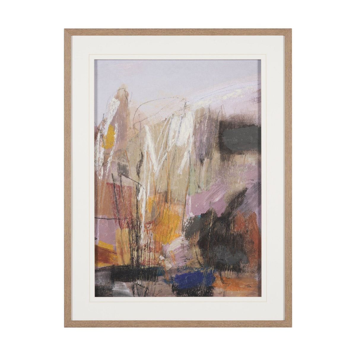 Abstract Autumn 3 by Mercana Studio Hand-Embellished Textured Framed Artwork Matted under Glass by Mercana at Eve Furniture
