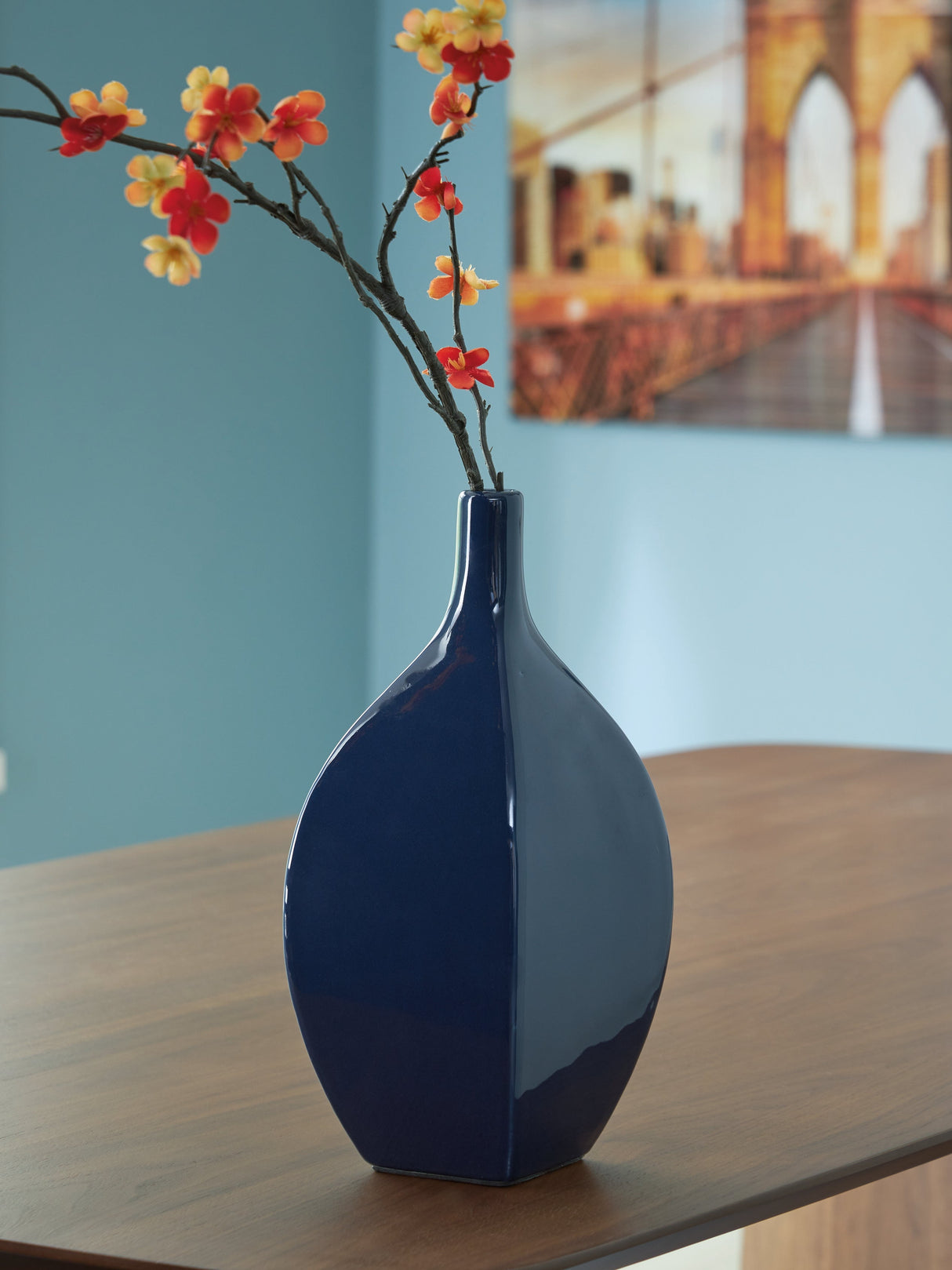 Abtinson Navy Vase by ASHLEY FURNITURE at Eve Furniture