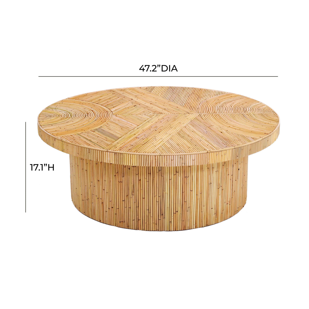 Acadia Rattan Coffee Table by TOV Furniture at Eve Furniture