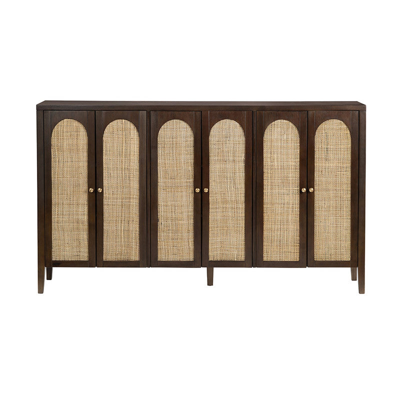 Acadian Brown Six-Door Cabinet by Crestview at Eve Furniture