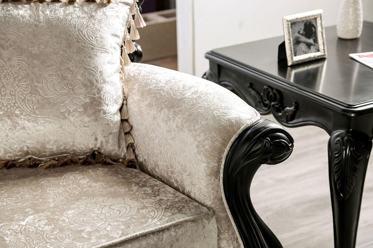 Acapulco Black/Off-White Chair by Furniture of America at Eve Furniture