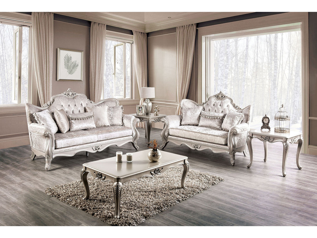 Acapulco Off-White Sofa & Loveseat by Furniture of America at Eve Furniture