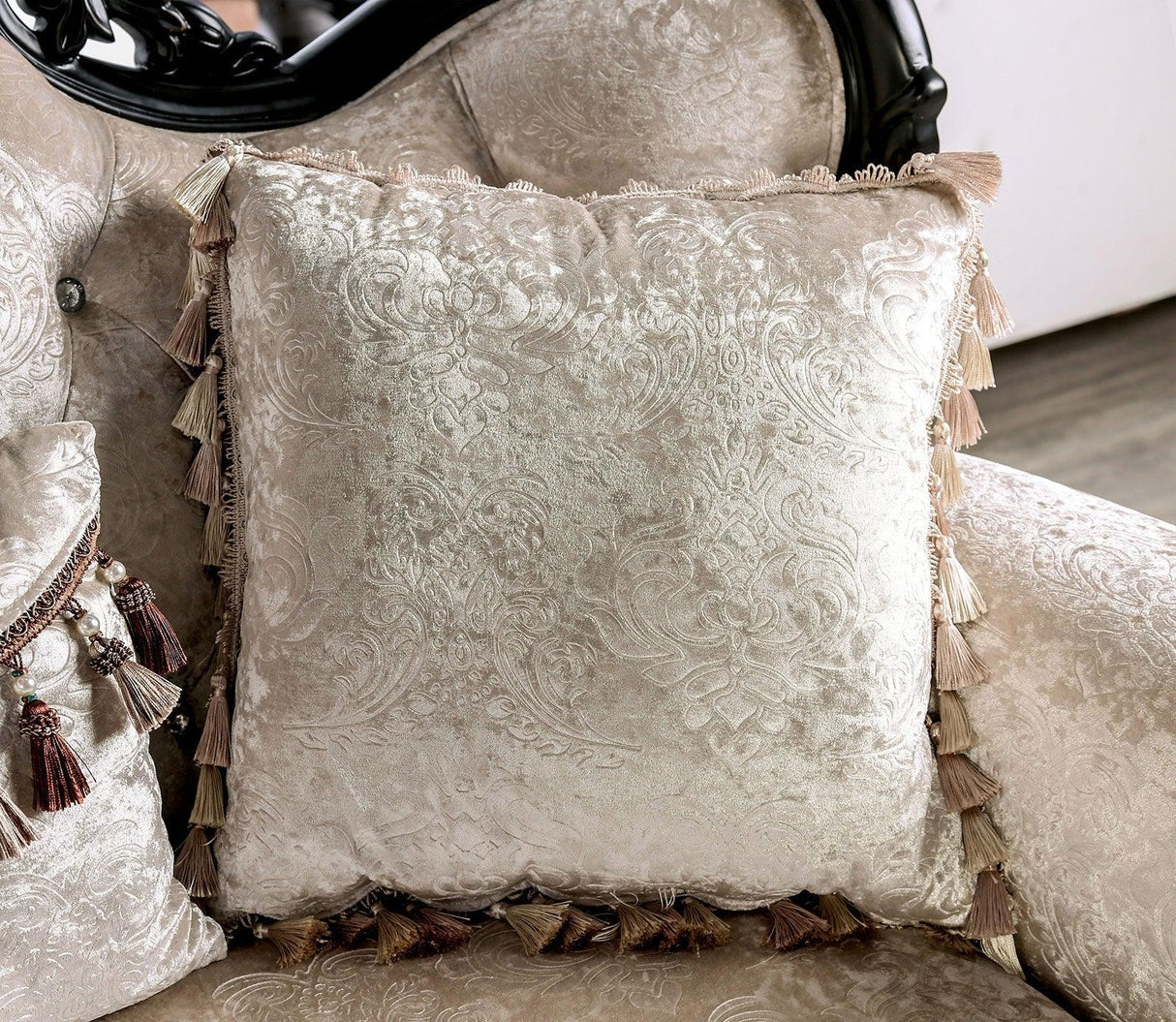 Acapulco Black/Off-White Sofa by Furniture of America at Eve Furniture