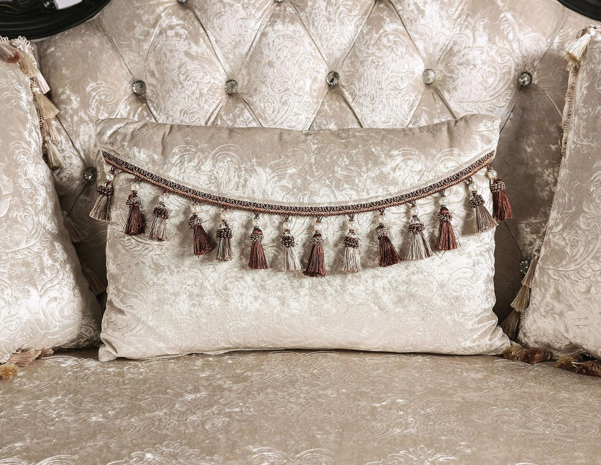 Acapulco Black/Off-White Sofa by Furniture of America at Eve Furniture