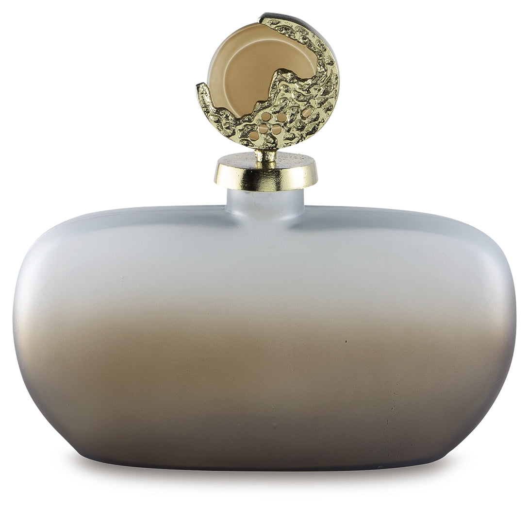 Acario Taupe/Gold Finish Jar by ASHLEY FURNITURE at Eve Furniture