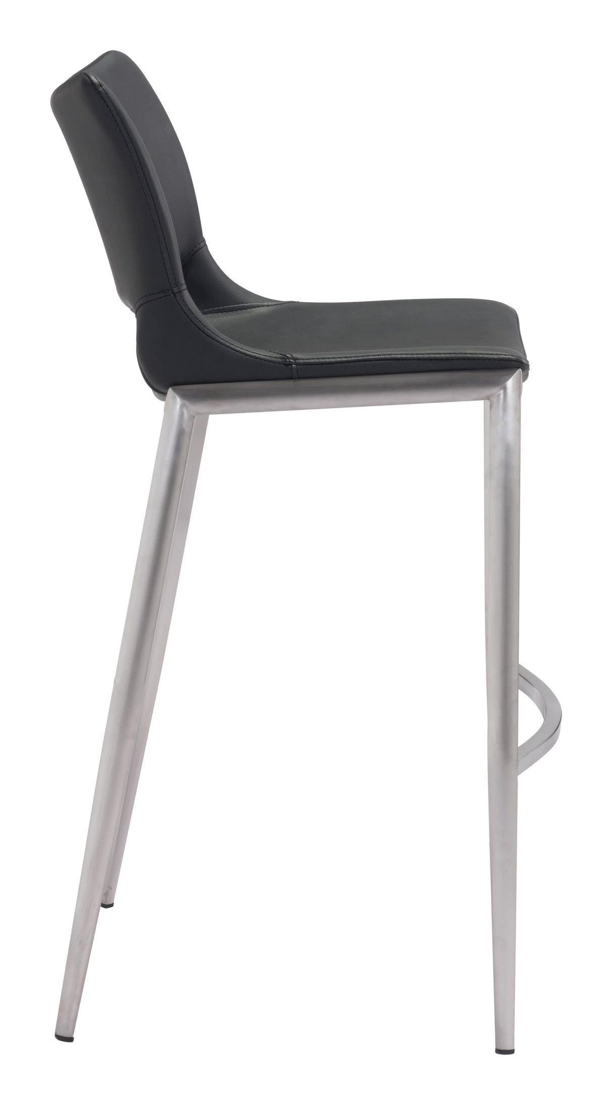 Ace Black & Silver Barstool (Set of 2) by Zuomod at Eve Furniture