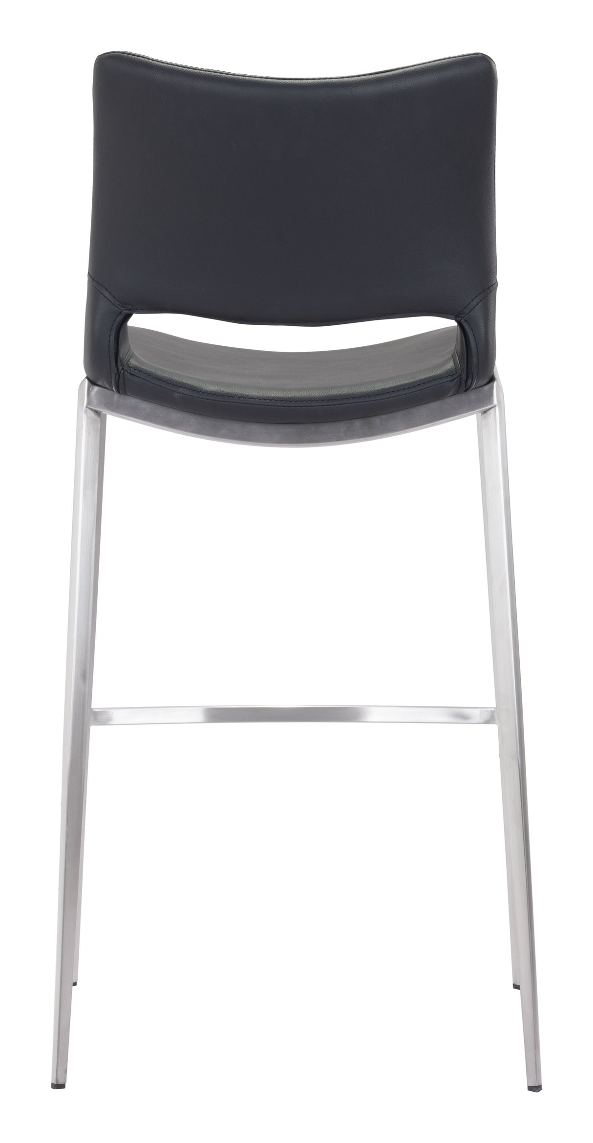 Ace Black & Silver Barstool (Set of 2) by Zuomod at Eve Furniture