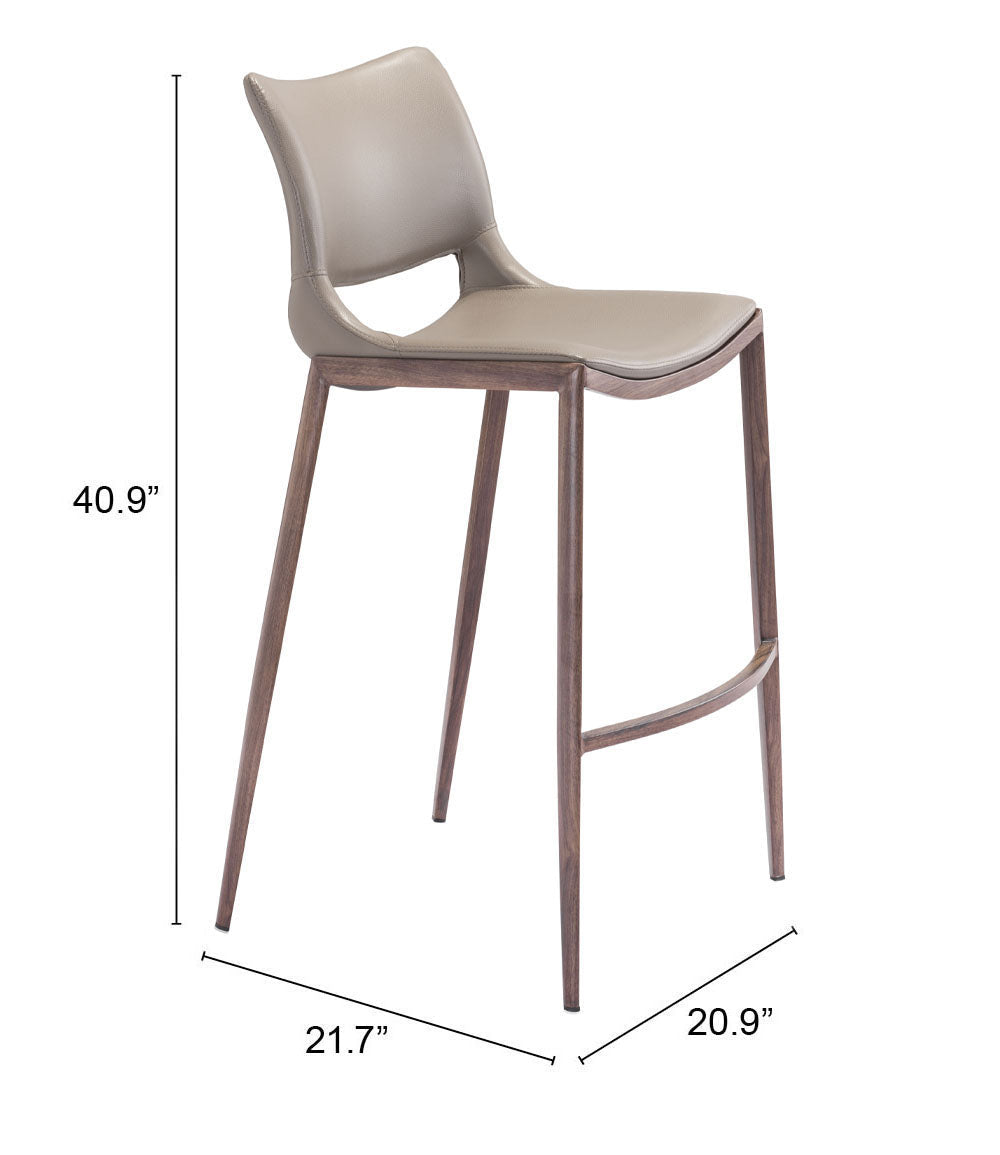 Ace Brown & Walnut Barstool (Set of 2) by Zuomod at Eve Furniture