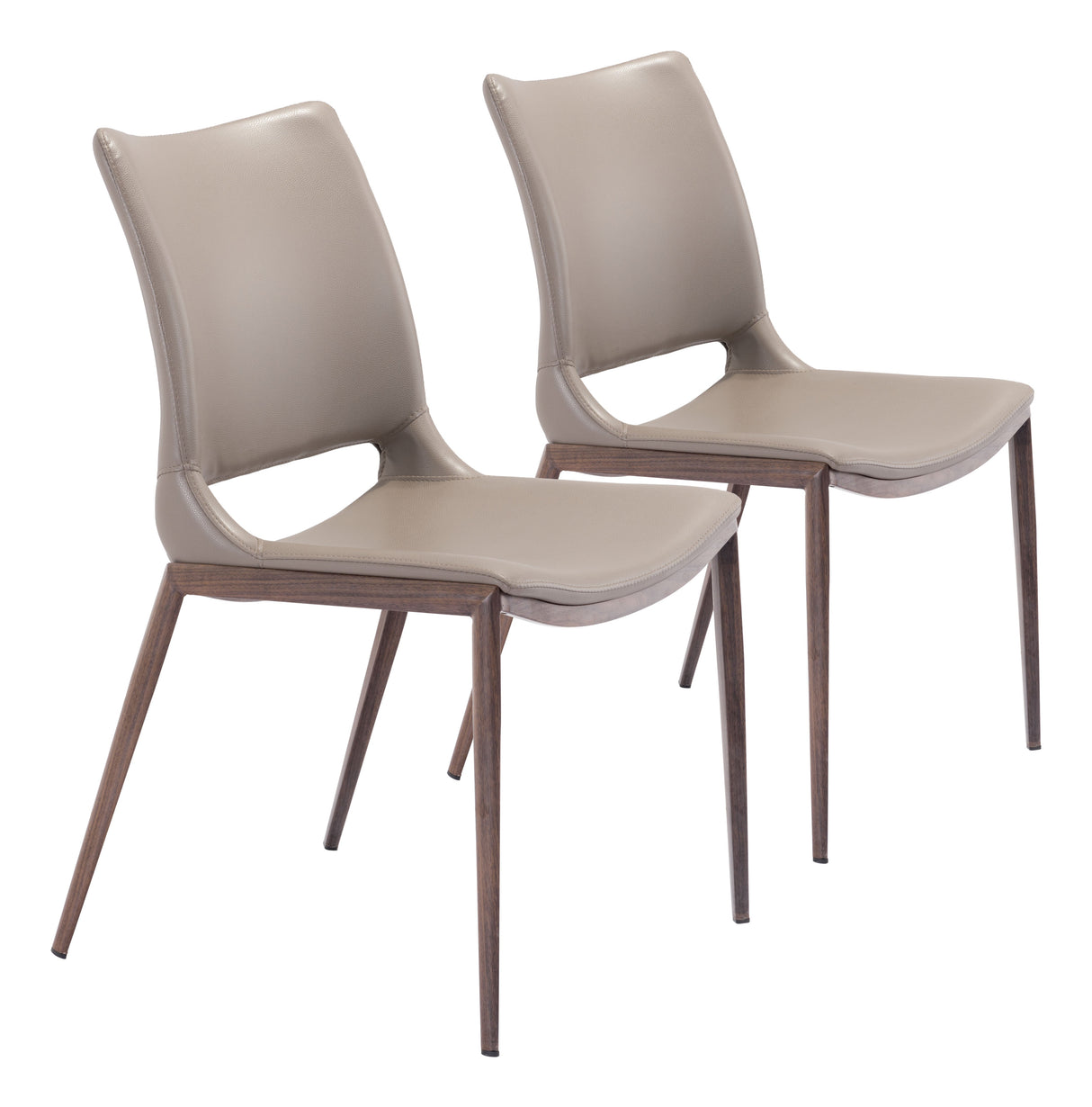 Ace Brown & Walnut Dining Chair (Set of 2) by Zuomod at Eve Furniture
