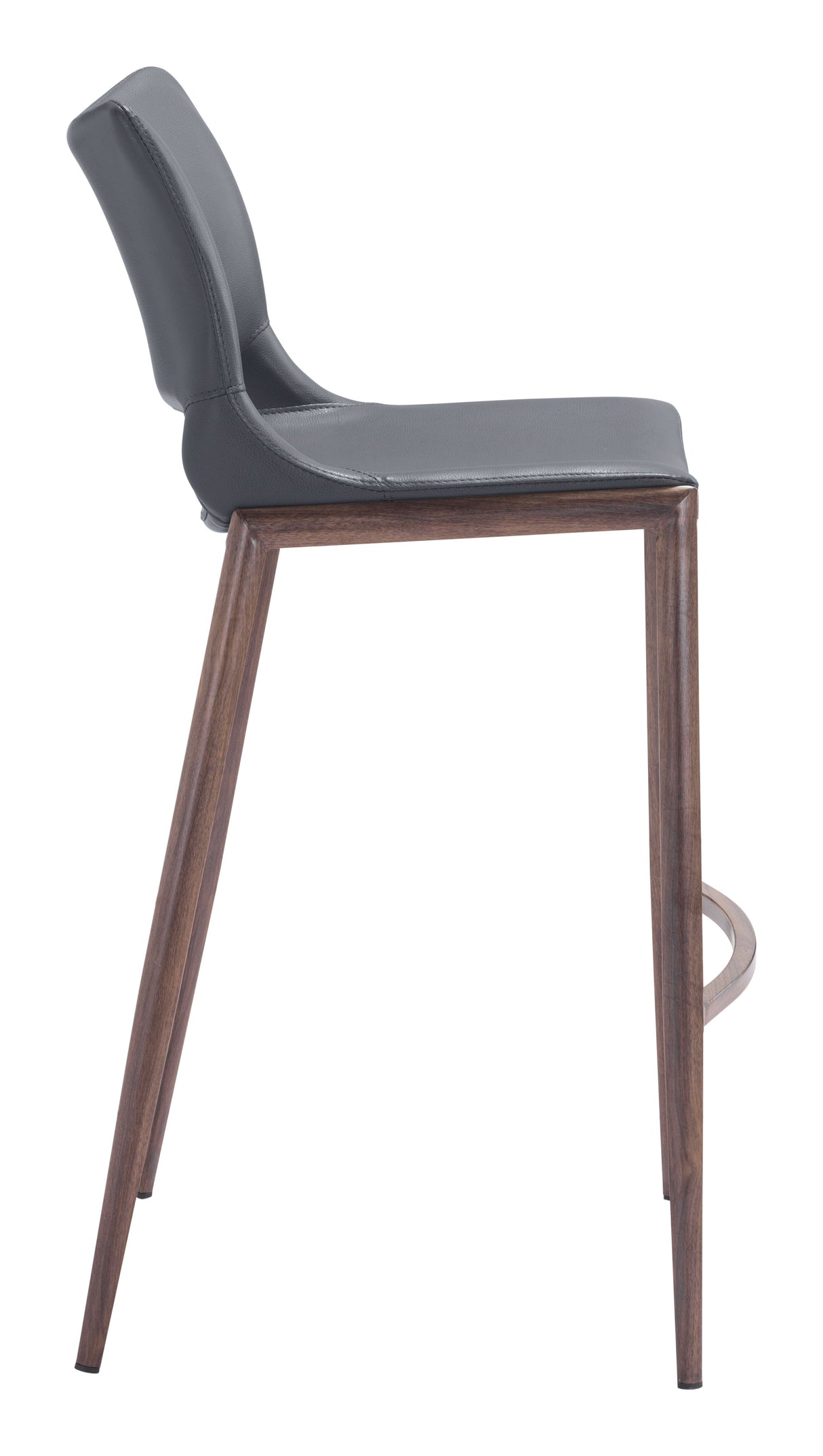 Ace Dark Gray & Walnut Barstool (Set of 2) by Zuomod at Eve Furniture