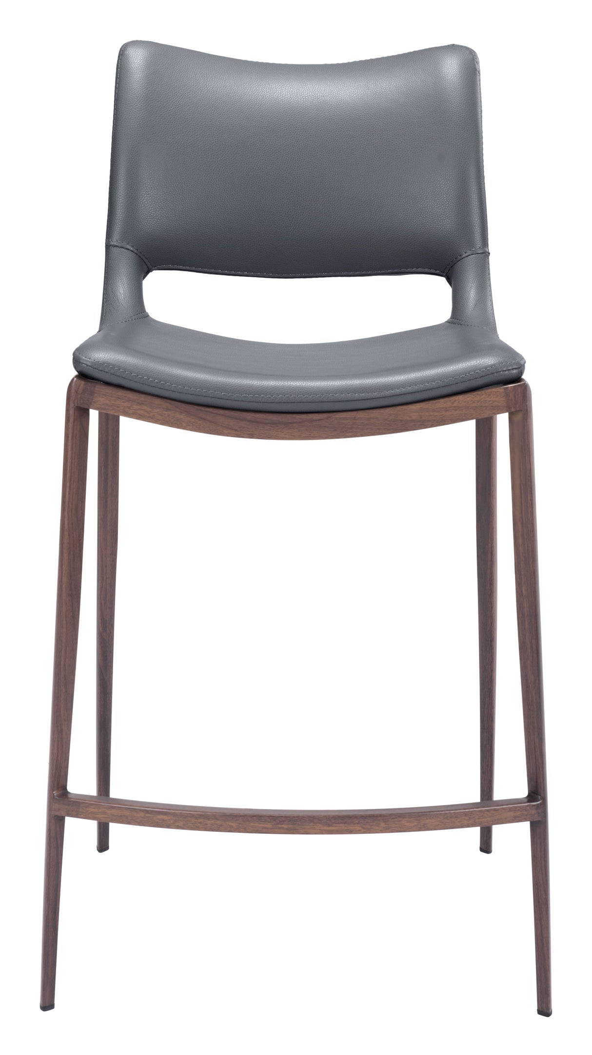 Ace Dark Gray & Walnut Counter Stool (Set of 2) by Zuomod at Eve Furniture