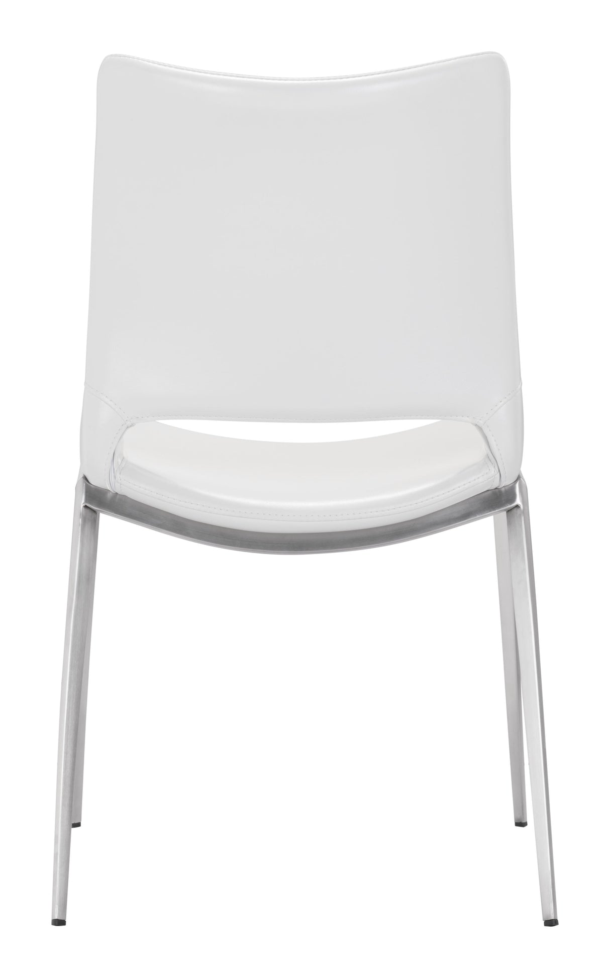 Ace White & Silver Dining Chair (Set of 2) by Zuomod at Eve Furniture