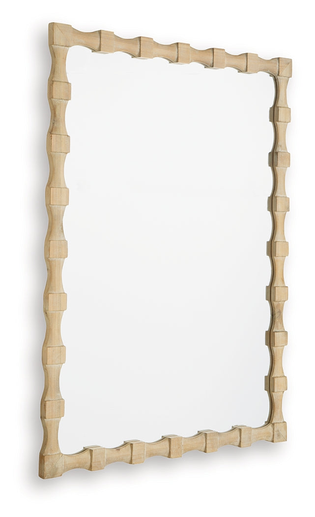 Acelmore Light Brown Accent Mirror by Ashley at Eve Furniture