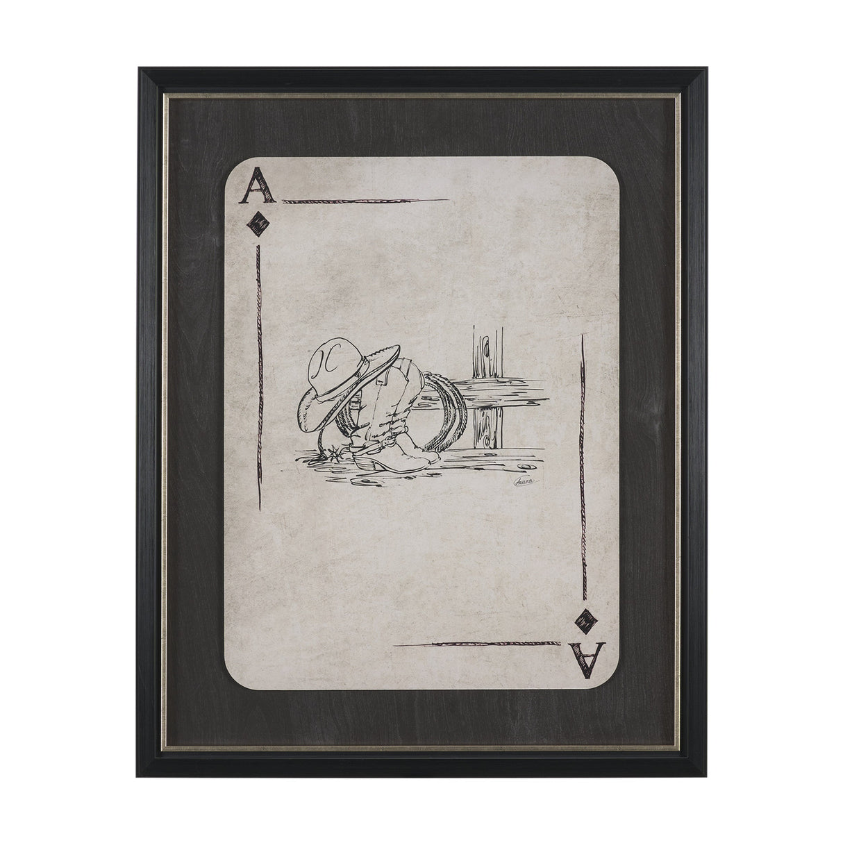 Aces Wild IV by Mercana Studio Textured Framed Artwork Matted under Glass by Mercana at Eve Furniture