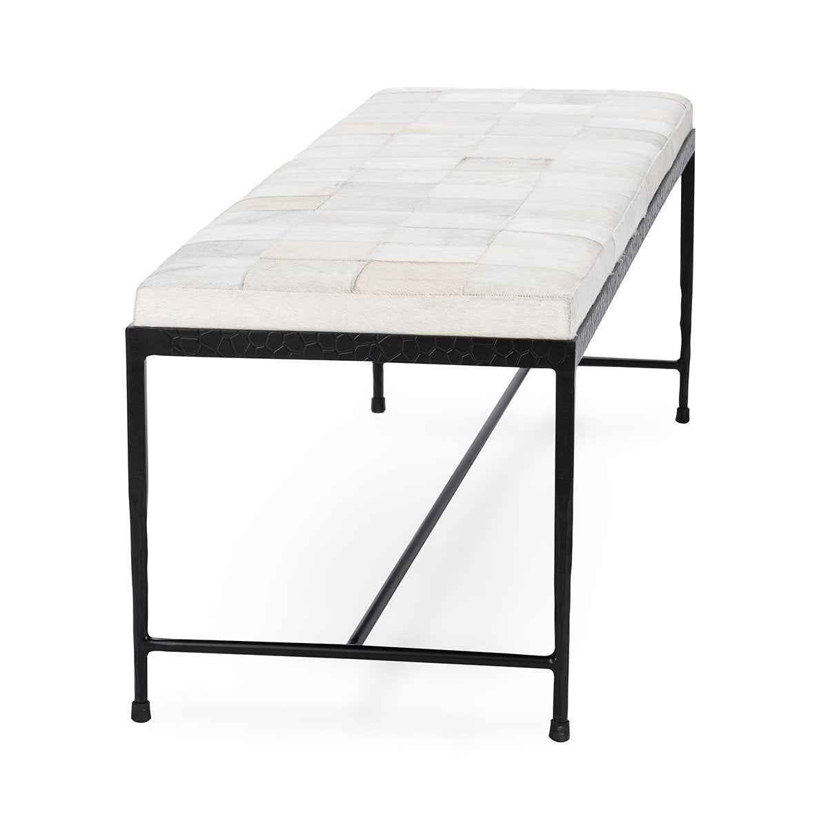 Achen Dusty Cream Accent Bench by Classic Home at Eve Furniture