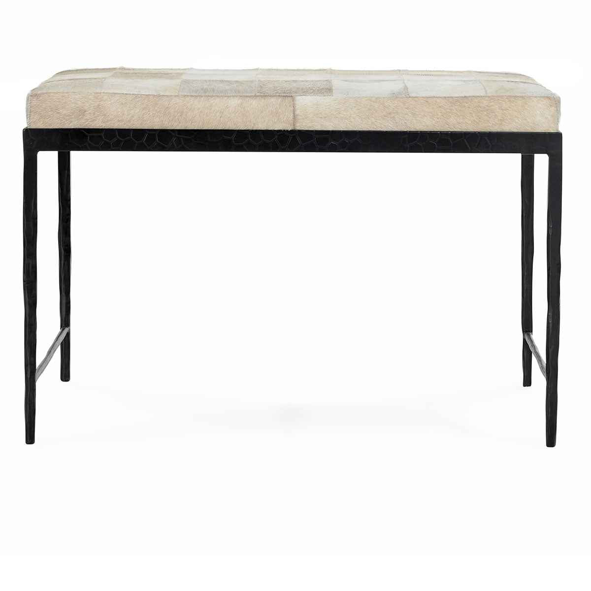 Achen Ivory Hide 28" Bench by Classic Home at Eve Furniture