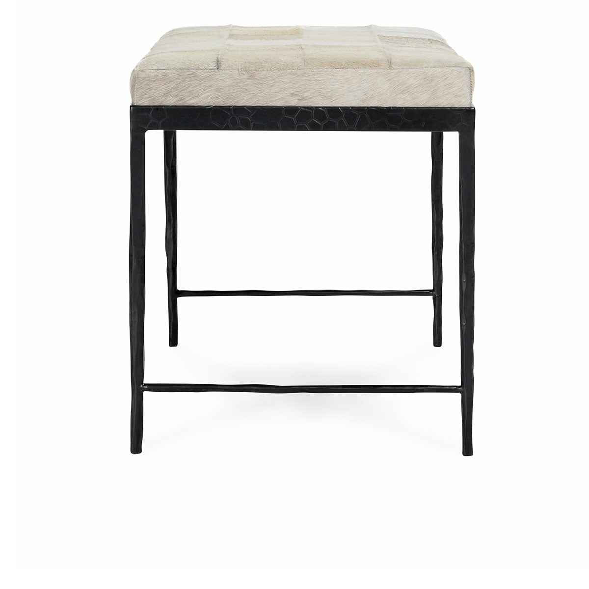 Achen Ivory Hide 28" Bench by Classic Home at Eve Furniture