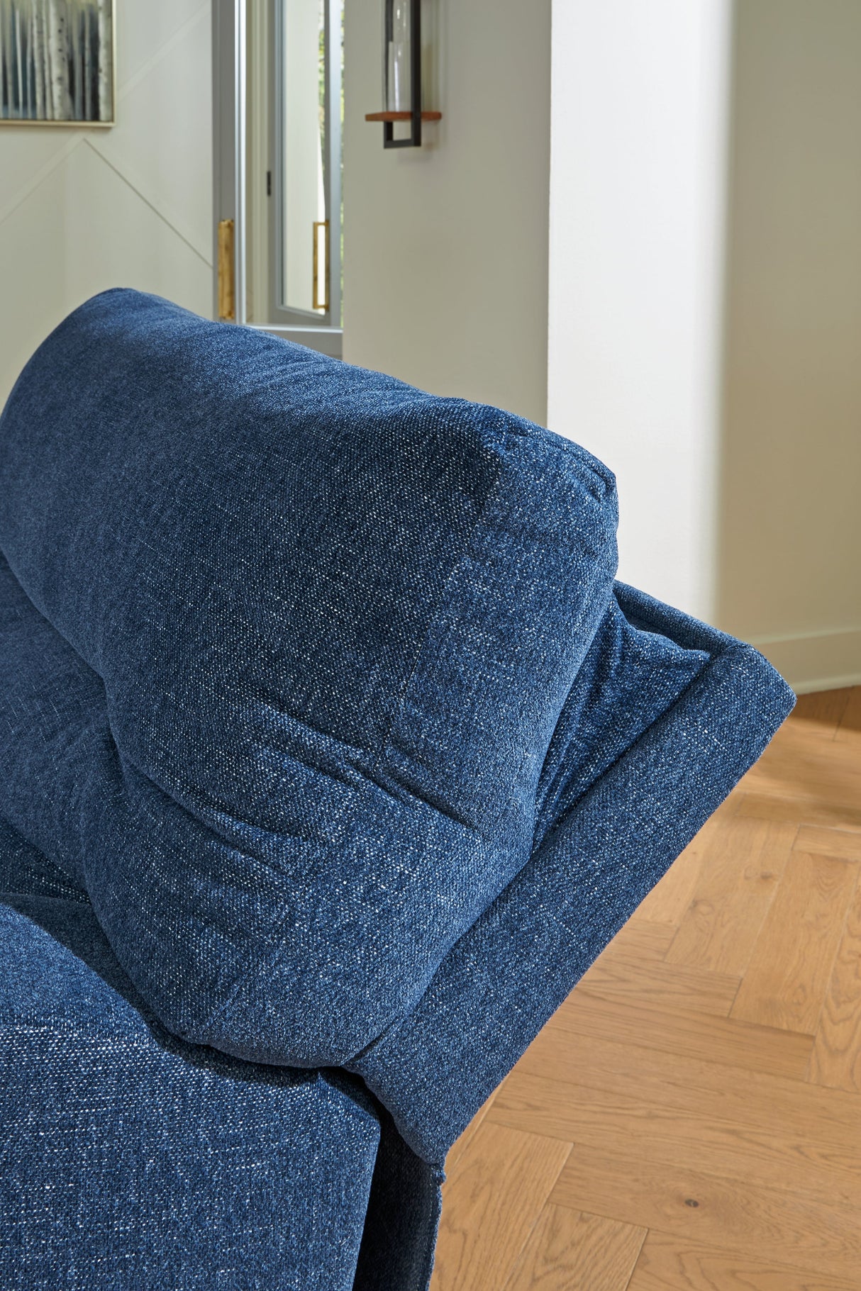 Acklen Place Navy 6-Piece Dual Power Reclining Modular Sectional with RAF Chaise by Ashley at Eve Furniture