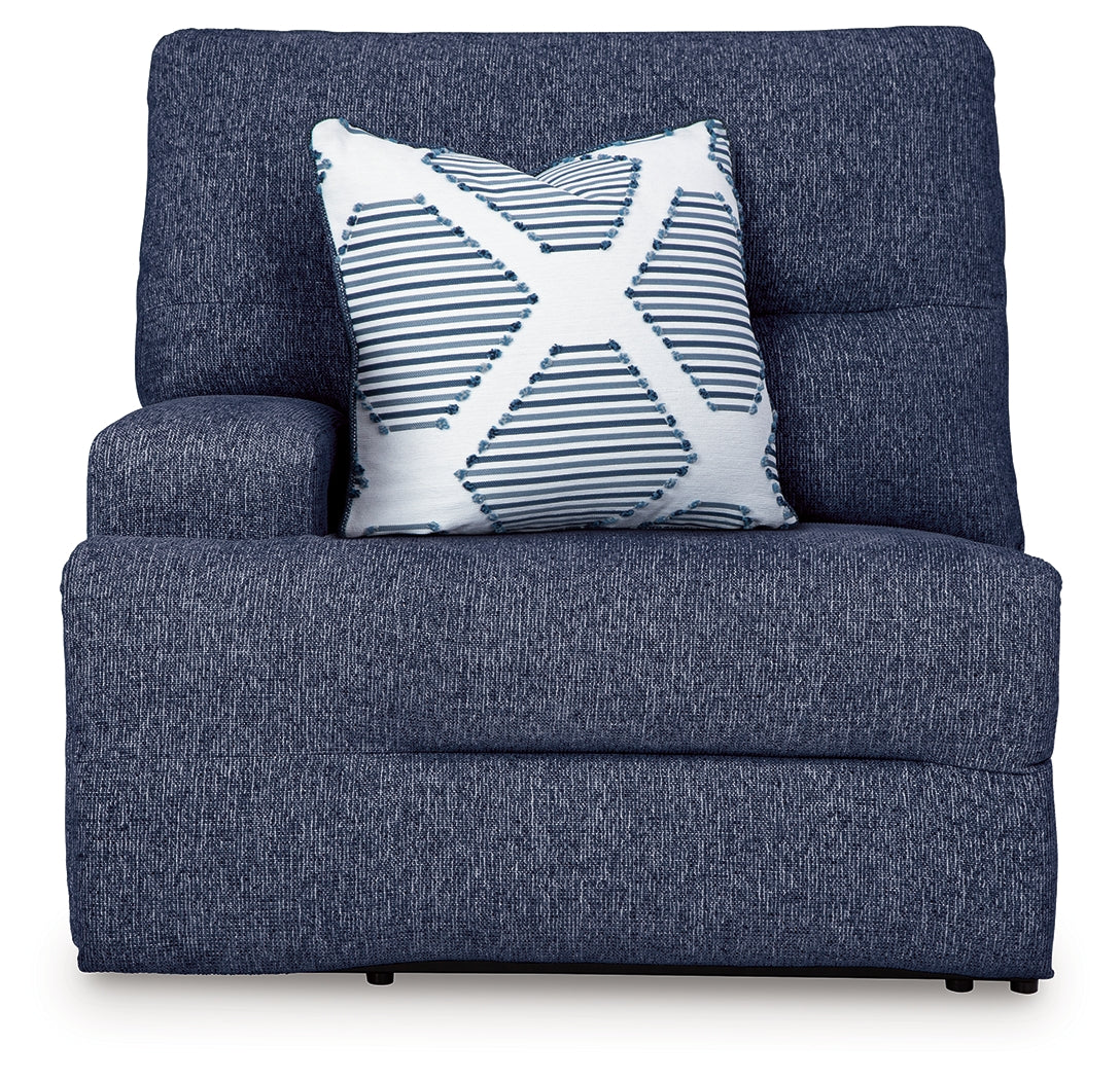 Acklen Place Navy 7-Piece Dual Power Reclining Modular Sectional by Ashley at Eve Furniture