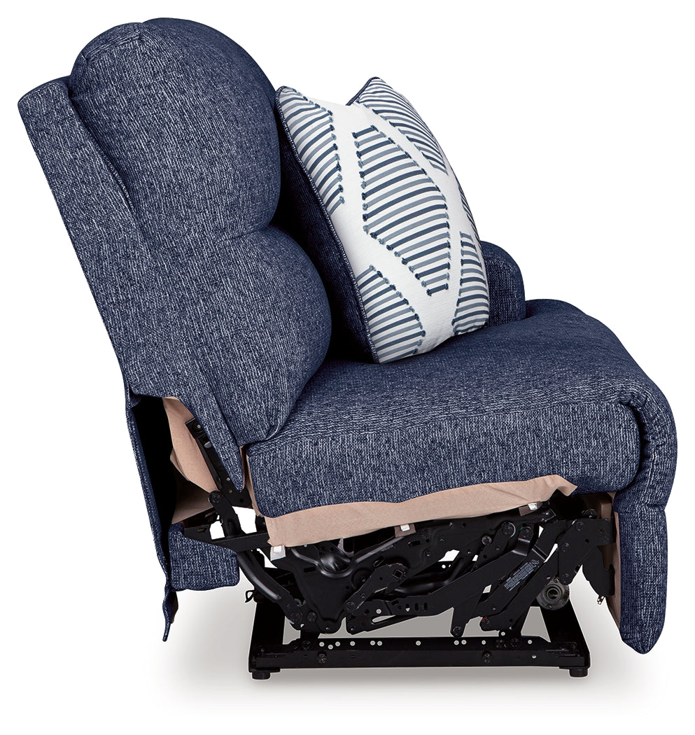 Acklen Place Navy 7-Piece Dual Power Reclining Modular Sectional by Ashley at Eve Furniture