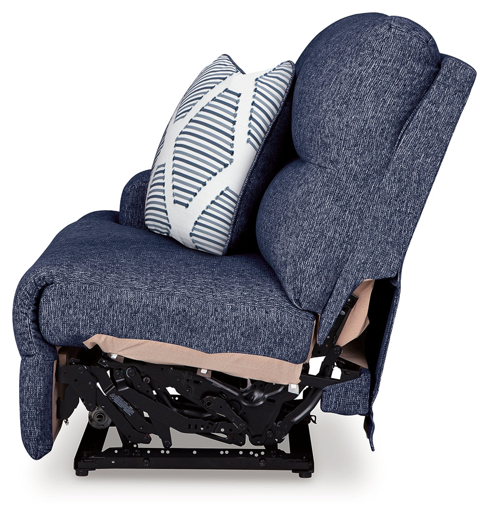 Acklen Place Navy 7-Piece Dual Power Reclining Modular Sectional by Ashley at Eve Furniture