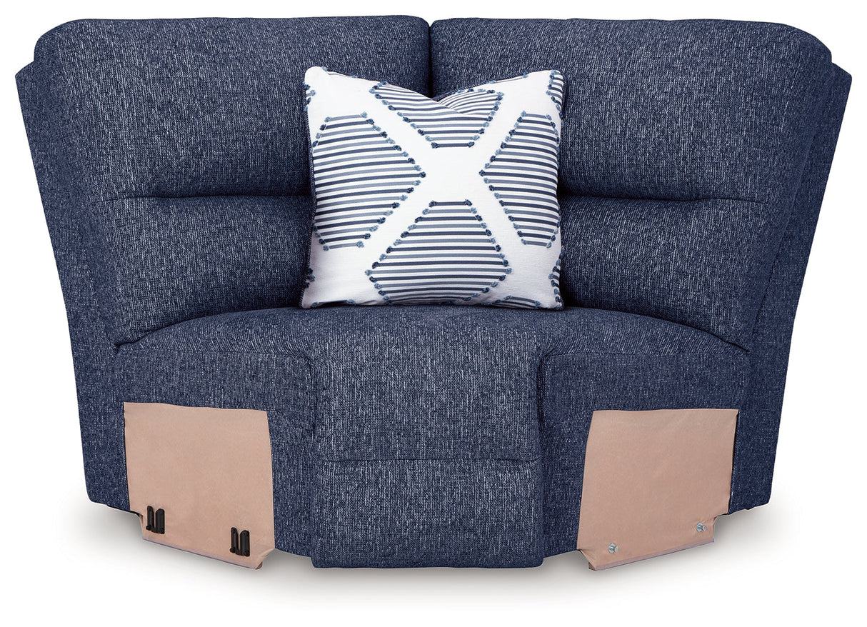 Acklen Place Navy 7-Piece Dual Power Reclining Modular Sectional by Ashley at Eve Furniture