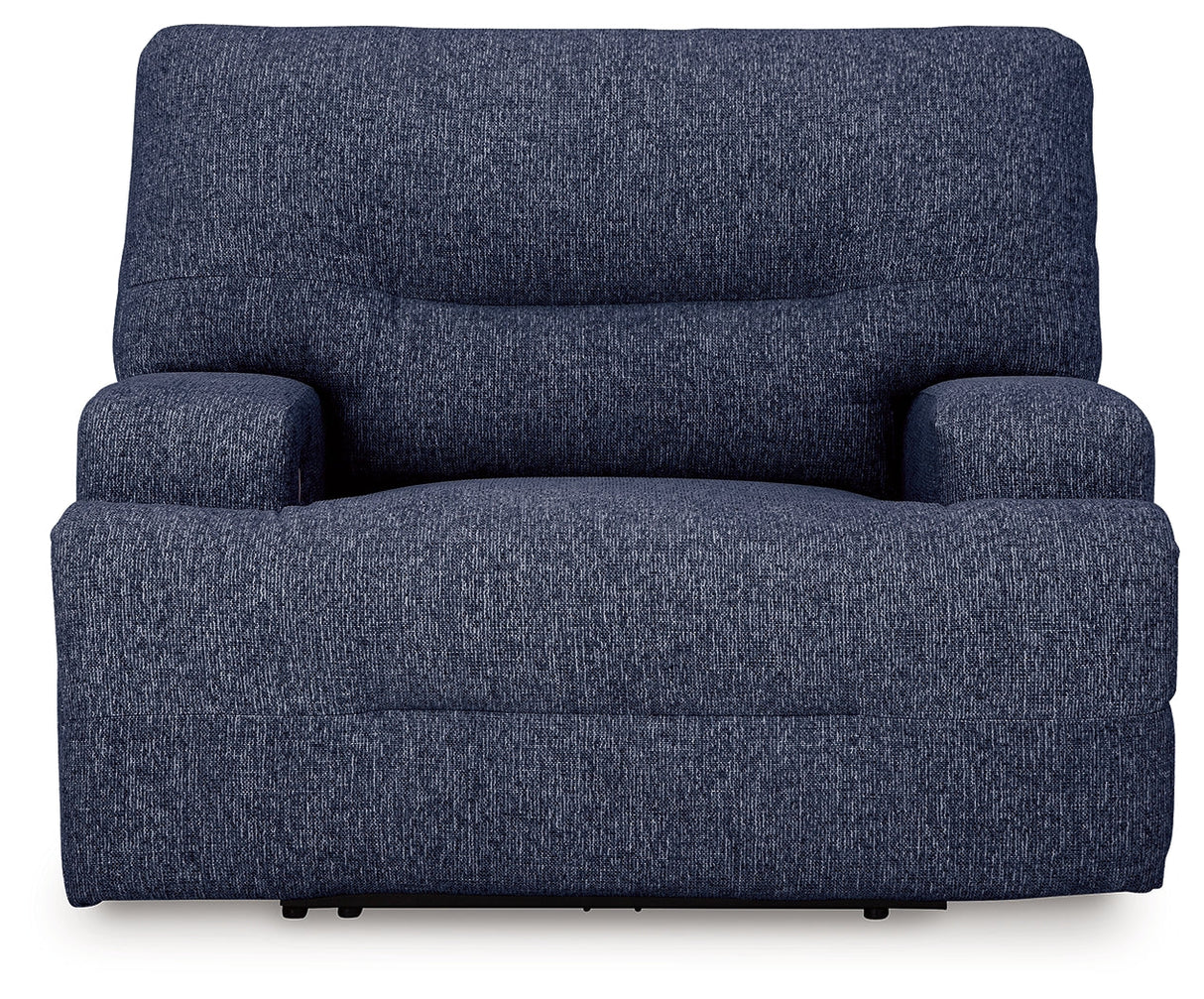 Acklen Place Navy 7-Piece Dual Power Reclining Modular Sectional by Ashley at Eve Furniture