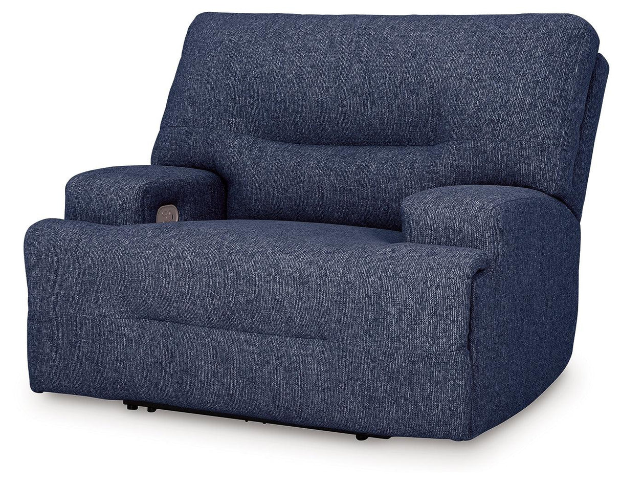 Acklen Place Navy Oversized Power Recliner by Ashley at Eve Furniture