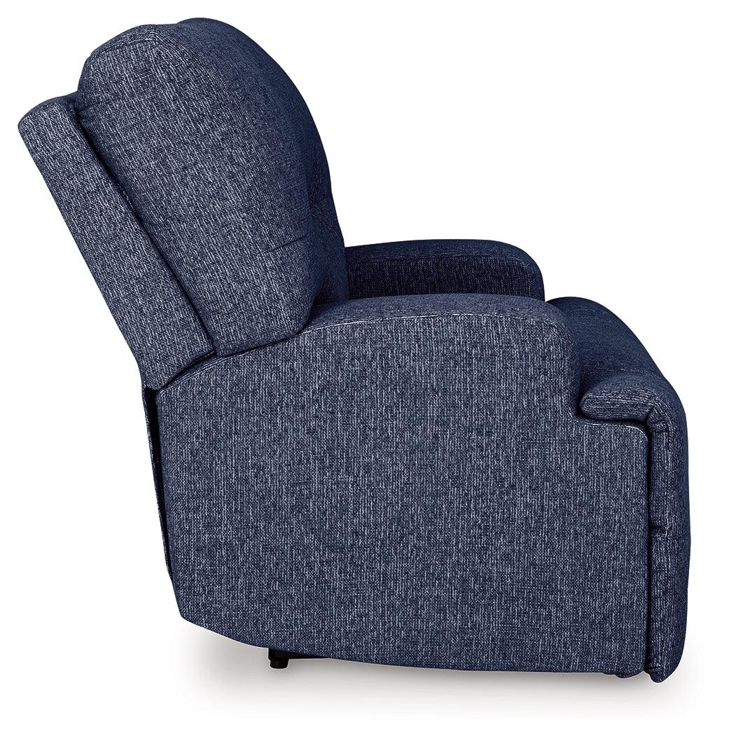 Acklen Place Navy Oversized Power Recliner by Ashley at Eve Furniture