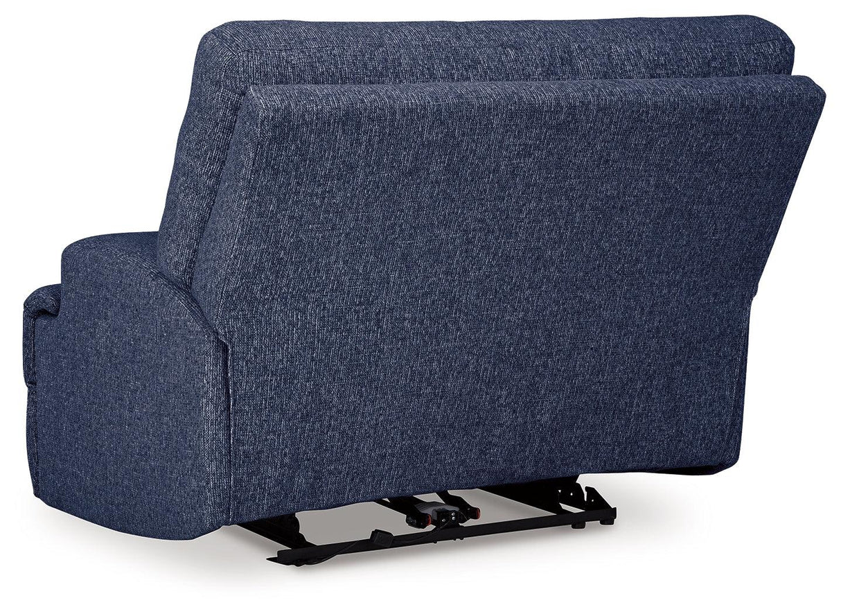 Acklen Place Navy Oversized Power Recliner by Ashley at Eve Furniture