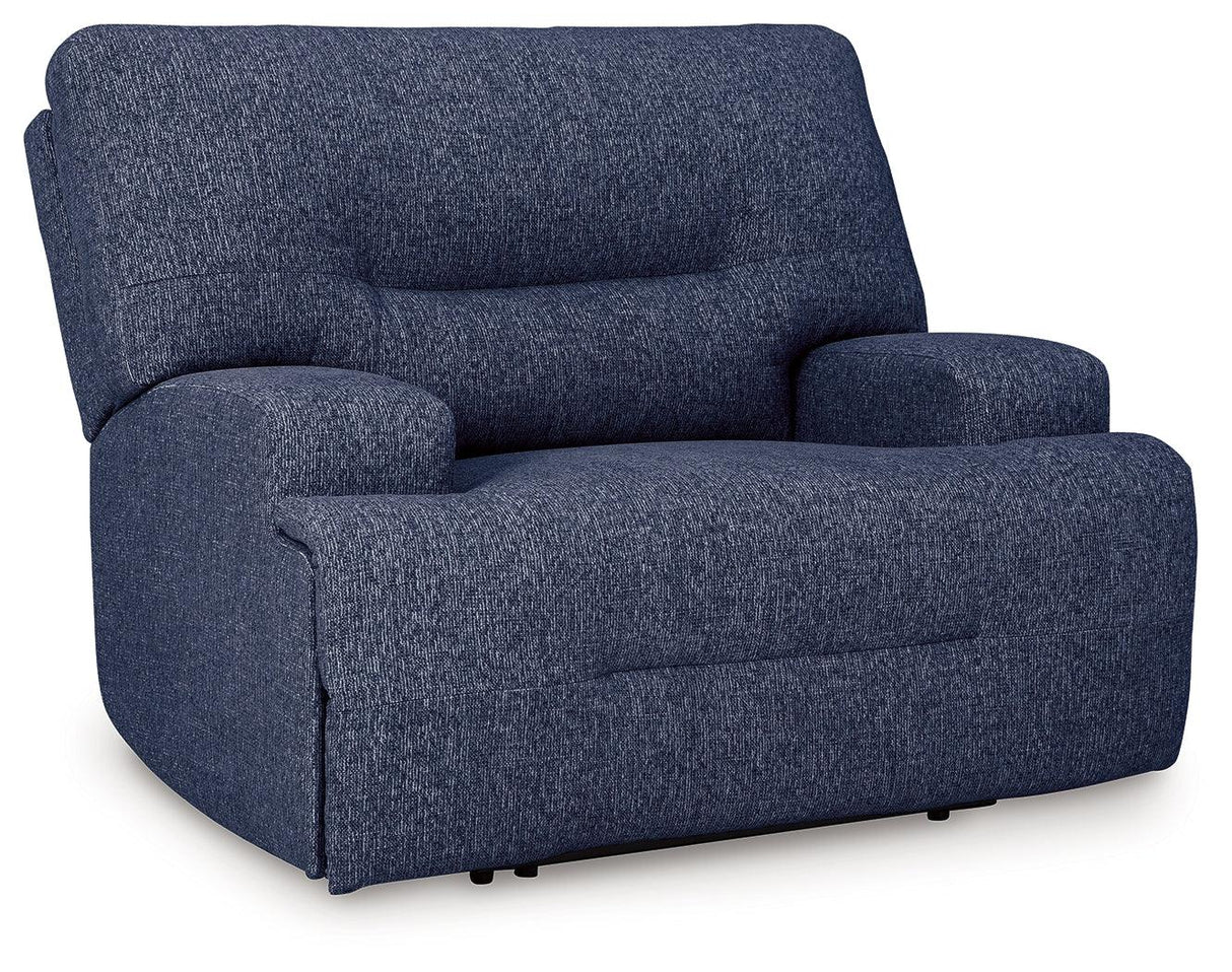 Acklen Place Navy Oversized Power Recliner by Ashley at Eve Furniture