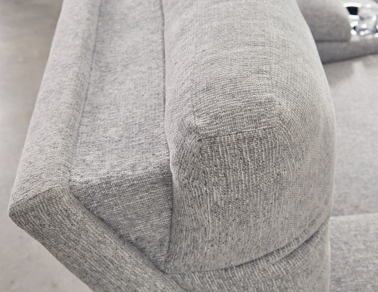 Acklen Place Pewter 3-Piece Right Arm Facing Chaise Power Reclining Sectional by Ashley at Eve Furniture