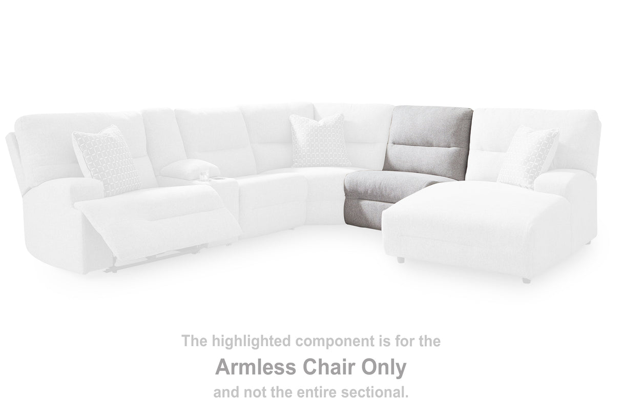 Acklen Place Pewter 5-Piece Dual Power Reclining Modular Sectional by Ashley at Eve Furniture