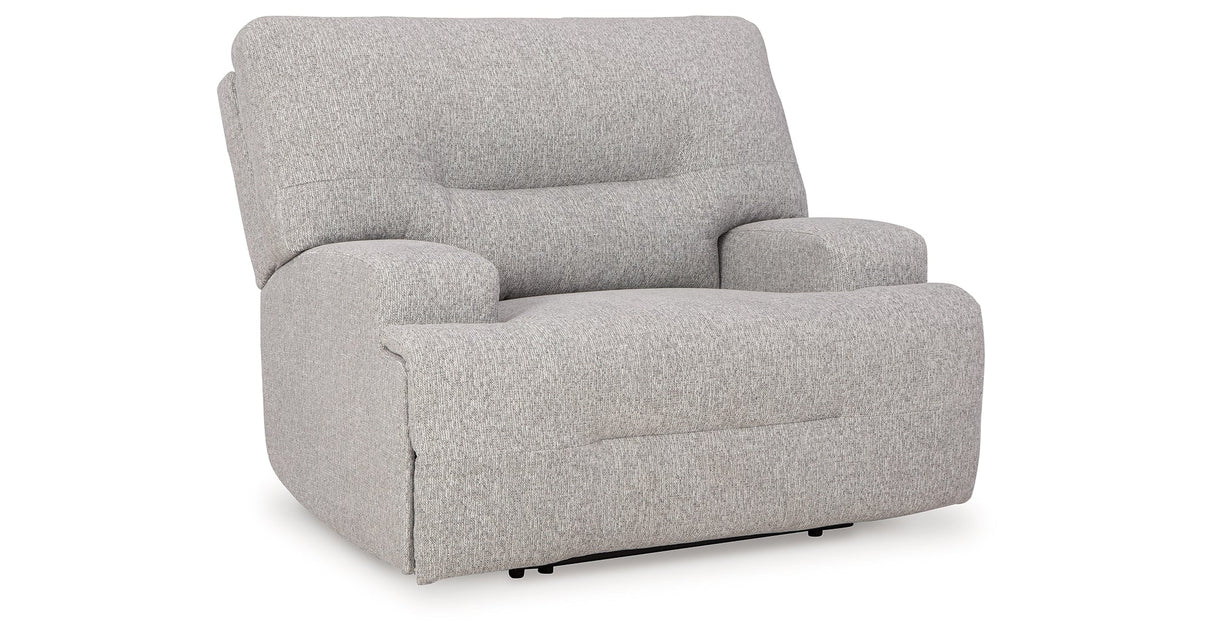 Acklen Place Pewter Oversized Power Recliner by Ashley at Eve Furniture