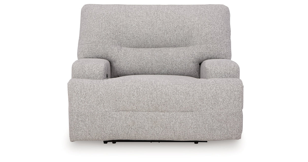 Acklen Place Pewter Oversized Power Recliner by Ashley at Eve Furniture