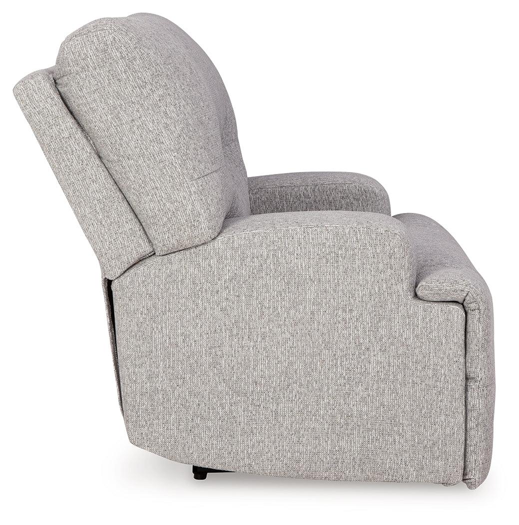 Acklen Place Pewter Oversized Power Recliner by Ashley at Eve Furniture