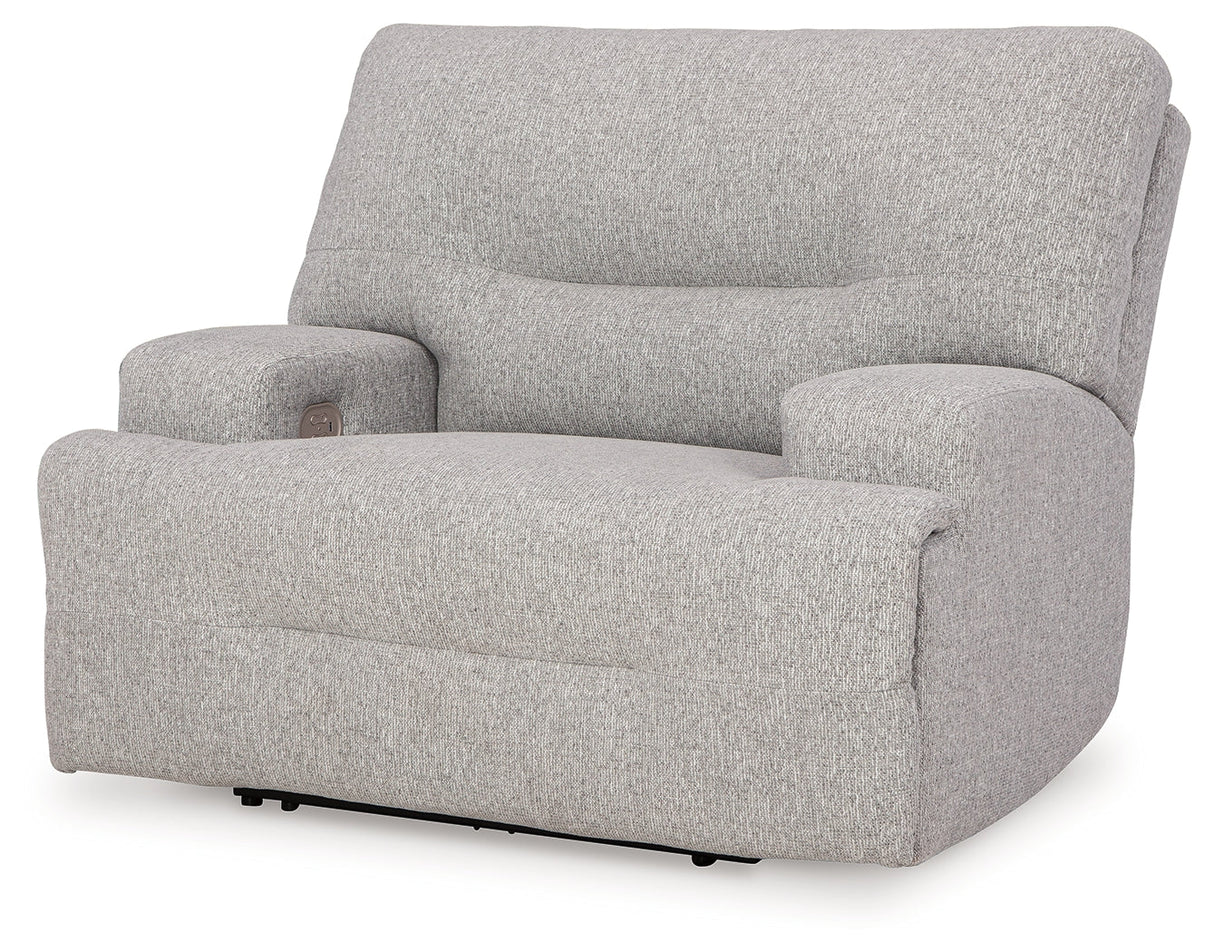 Acklen Place Pewter Oversized Power Recliner by Ashley at Eve Furniture